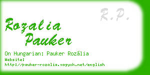rozalia pauker business card